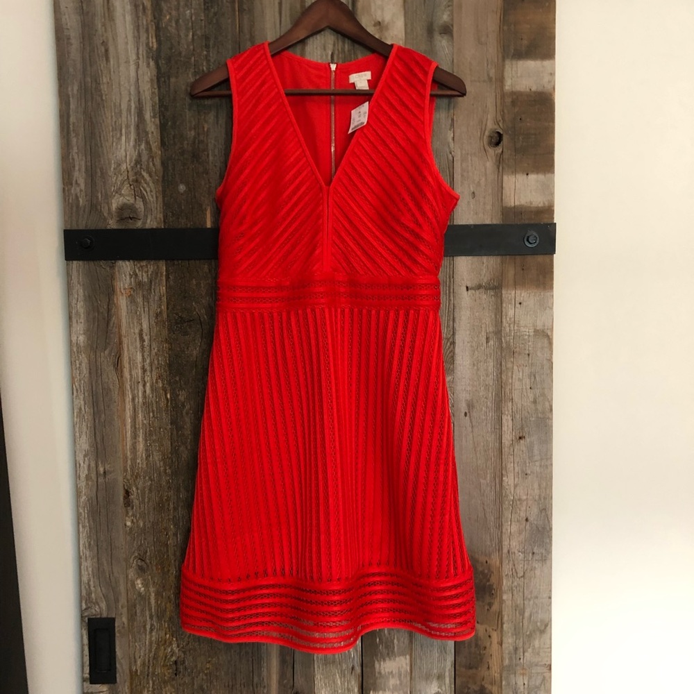 Jcrew red eyelet dress - new